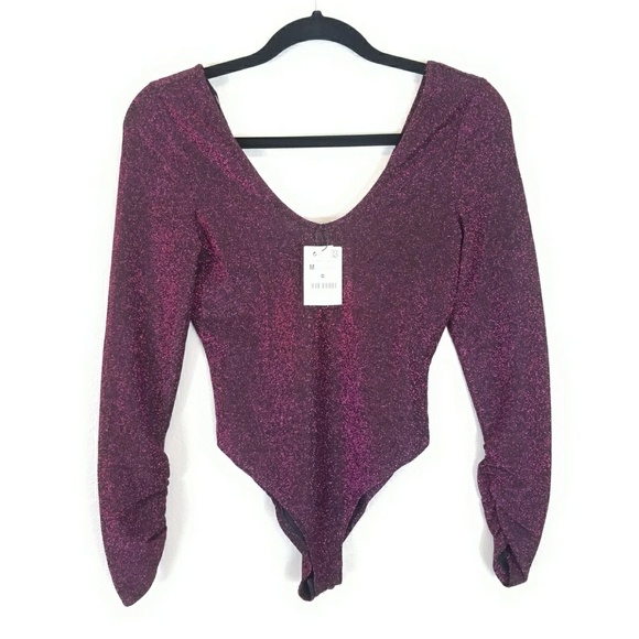 Zara Tops Zara Glitter Bodysuit Poshmark